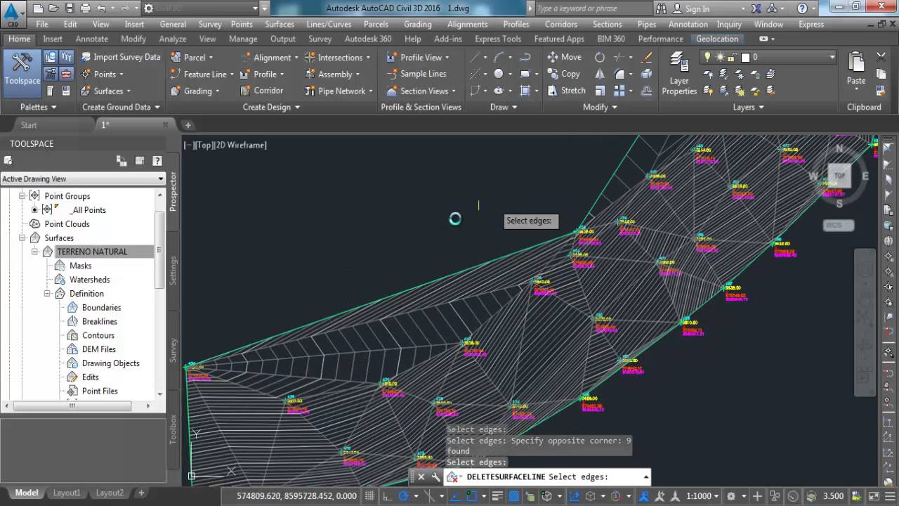 A screenshot of Autocad civil 3d demonstration